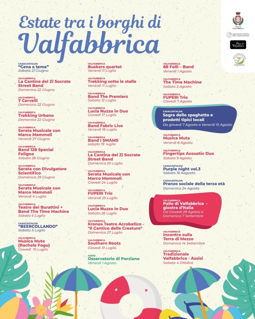 Programma degli eventi: Estate tra i borghi di Valfabbrica